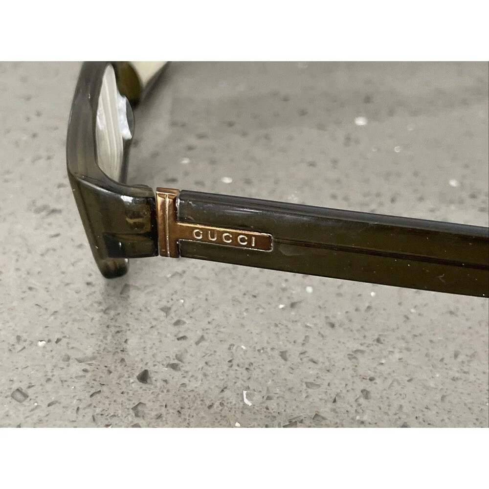Gucci GG 1444 988 Brown Rectangular Eyeglasses Frames ONLY 130 Full Rim Italy